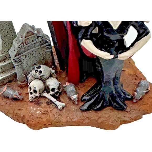 Lemax Spooky Town Vampire Lot Out For A Bite Dracula Coffin Halloween Village - Picture 3 of 7